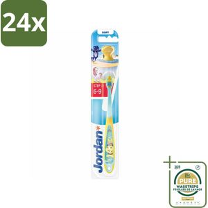 Jordan Tandenborstel Step 3 (6-9 jaar) - Voordeelverpakking - 24 stuks - Eerste tanden - Baby mondverzorging