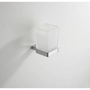 Saqu Soft square Glashouder met glas 6x8,6x9,5 cm Chroom