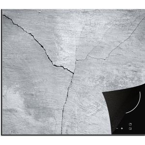 Inductie beschermer - Afdekplaat - Beton print - Industrieel - Betonlook - Modern - Kookplaat - Inductie fornuis - 60x52 cm - Inductiemat - Inductiebeschermer