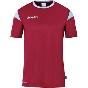 Uhlsport Squad 27 Shirt Korte Mouw Kinderen - Bordeaux / Hemelsblauw | Maat: 116