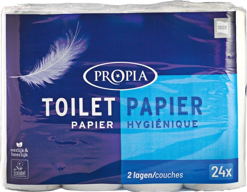 Propia - Toiletpapier - 2 Laags - Grootverpakking - 72 Rollen - EU Ecolabel
