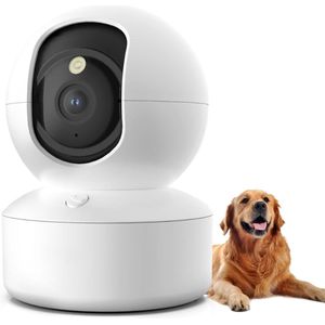 VELTRR® Hondencamera - Huisdiercamera - Babyfoon met Camera en App - Baby Monitor - Full HD - Wit