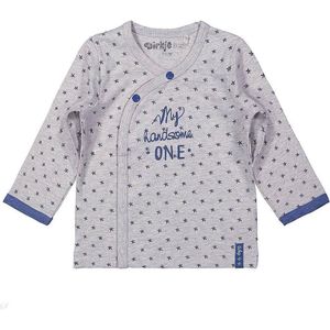 Dirkje Overslag shirtje stars grey melee  -  Maat  68