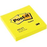 Post-it® Notes, Neon Geel, 76 x 76 mm, 100 Blaadjes/Blok
