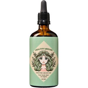 Healthy Medusa Pure Argan Olie (100 ml + Pipet) | Koudgeperste Natuurlijke Olie voor Haar, Huid & Nagels | Vegan & Rijk aan Vitamine E
