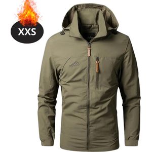 Livano Windjas Voor Heren - Parka - Lente & Herfst - Jas - Volwassen - Windjack - Windbreaker - Outdoor - Buiten - Kaki - Maat XXS