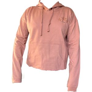 Salty Days - Cropped Hoodie Dames - Roze Hoodie - Rusty Pink Sweater - Korte Hoodie -Vrouwen Hoodie - Casual Trui - Korte Sweater - Korte Trui - Sportieve Trui - Katoenen Hoodie - Hoodie met Capuchon - Hoodie voor Vrouwen (L)