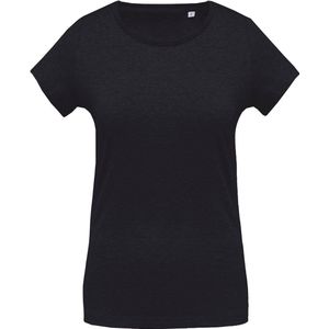Kariban Dames/dames Organic Crew T-Shirt met halsband (Franse Marine Heide)