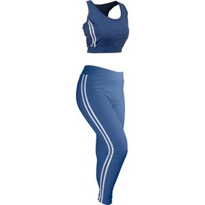 Dames Trainingspak Cindy/ Driedelig/ Petrol Blauw / L/XL