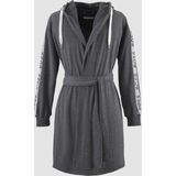 Hugo Boss - Sense - Badjas - Charcoal - Katoenmix met Capuchon en Trekkoord