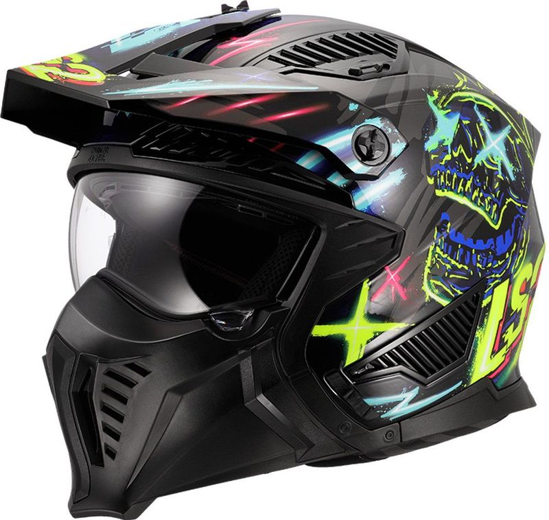 LS2 Helm Drifter Rayz OF606 zwart maat XL