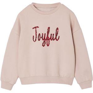 Sweater - Roze - Kerst - Meisjes - Met Boodschap in Pailletten