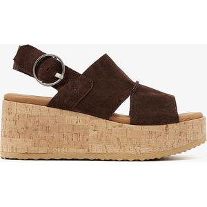 VIA VAI Sissel Ruby Sandalen - Met Sleehak - Bruin - Maat 40