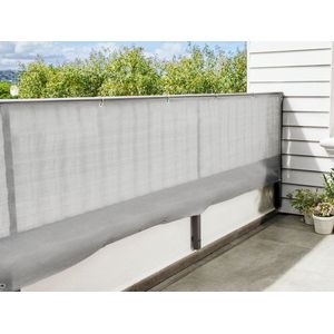 Balkonscherm - tuinscherm - windscherm - roestvrije ogen - 600 x 75 cm