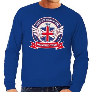 Blauw Engeland drinking team sweater blauw heren -  United Kingdom kleding S