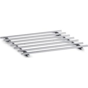 Zeller Panonderzetter - zilverkleurig - verchroomd metaal - 25 x 25 cm - keuken/tafel