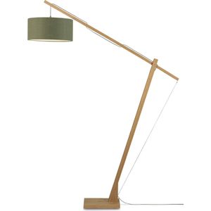 GOOD&MOJO Vloerlamp Montblanc - Bamboe/Groen - 175x47x207cm - Scandinavisch,Bohemian - Staande lamp voor Woonkamer - Slaapkamer