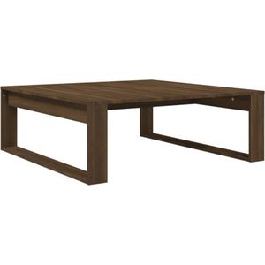 vidaXL - Salontafel - 100x100x35 - cm - bewerkt - hout - bruin - eikenkleur