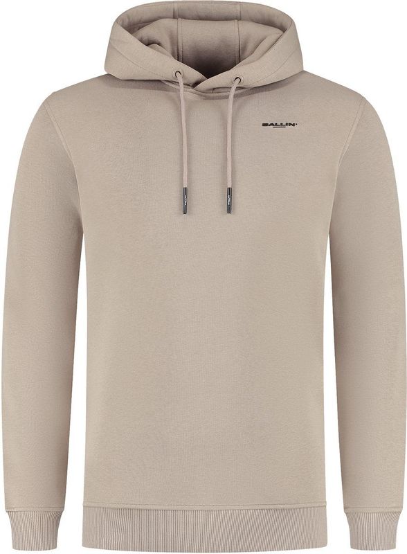 Ballin hoodie met backprint taupe