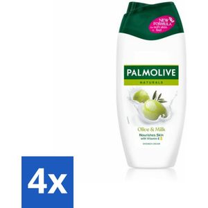 4 x Palmolive Naturals - Olijf & Melk - Douchecrème - Natuurlijk & Verzachtend - 250 ml - Douchecrème - Olijf & Melk - Natuurlijke Ingrediënten - Vegan - Hydraterende