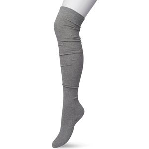 Bonnie Doon Overknee Kousen Licht Grijs Dames maat 36/42 - Overknee Sokken - Over de knie - Katoen - Gladde Naden - Extra Comfortabel - Maximaal Draagcomfort - Warm - Overknees - Kniekousen - Lichtgrijs - Gemeleerd - Light Grey Heather - P53496.107