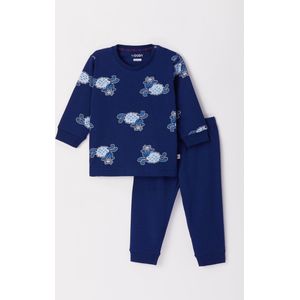 Woody pyjama baby jongens - donkerblauw - schaap all-over print - 222-3-PZL-Z/917 - maat 56