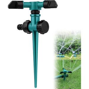 Gazonsproeier, 360 graden, roterende tuinsproeier, grote oppervlakken, watersproeier voor irrigatiesystemen, planten