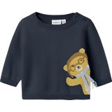 NAME IT - NBMKANO - Gebreide Trui - Navy - Lichtblauw - Ombergrijs - Cappuccino