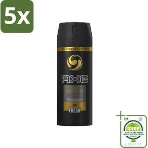 5 x Axe - Deodorant Bodyspray - 48hrs Fresh - Gold Temptation - 150 ml - Grootverpakking - Deodorant - Axe - Gold Temptation - 48 Uur Bescherming - Mannelijke Deodorant