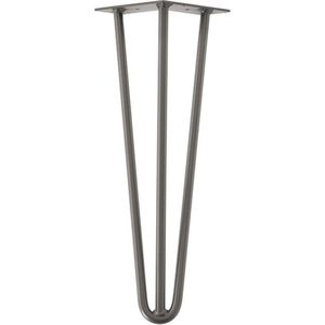 Raw steel massieve 3-punt hairpin tafelpoot 40 cm