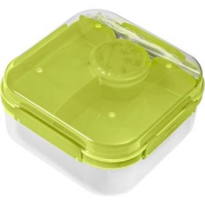 Lunchbox met Compartimenten en Bestek, Ideaal voor Maaltijden Onderweg