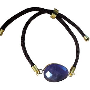Armband Amethist Facet Geslepen Verstelbaar