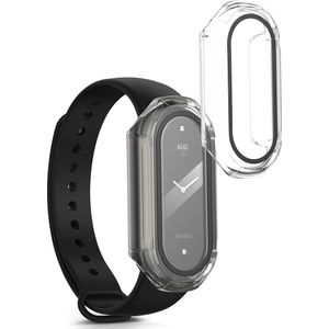 kwmobile 2x smartwatch hoes geschikt voor Xiaomi Mi Band 8 hoesje - Siliconen sporthorloge cover - Activity tracker case in transparant