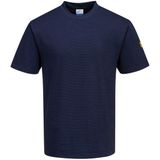 Antistatisch ESD-T-shirt - Ziekenhuisblauw - 96% Katoen, 4% Koolstofvezel