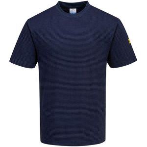 Antistatisch ESD-T-shirt - Ziekenhuisblauw - 96% Katoen, 4% Koolstofvezel