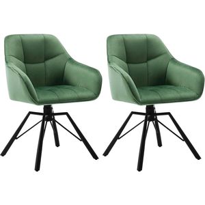 Rootz draaibare eetkamerstoel - draaistoel - fluwelen bureaustoel - ergonomisch ontwerp - luxueus comfort - duurzame constructie - 58,5 cm x 82,5 cm x 54,5 cm