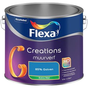 Flexa - Creations Muurverf Extra Mat - 85% Golven - Mengverf - 2.5 Liter