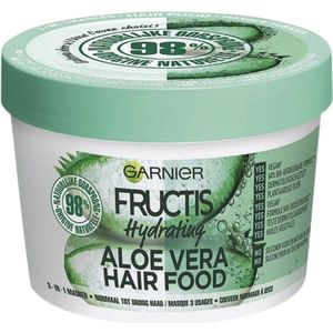 Garnier - Fructis Hair Food Aloe Vera - 3-in-1 Haarmasker - Normaal tot Droog Haar - 400 ml - 1 stuk