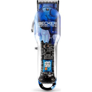 Becker - Blue Motion - Draadloze Tondeuse - 5 uur Batterij - 8 Opzetkammen - LED-display - Ergonomisch en Stil
