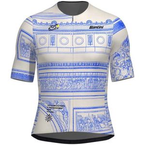 Santini Tdf Arrivée Arc De Triomphe 2025 Korte Mouw Wielertrui Paars L Man,Vrouw