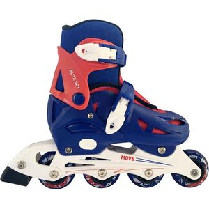 Move Blitz Inlineskates - Maat 27-30 - Unisex - blauw/rood/wit