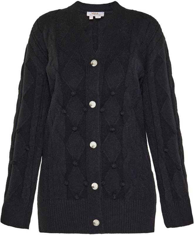 usha - FESTIVAL - Gebreid Vest - Zwart