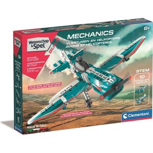 Clementoni Wetenschap & Spel Mechanica - Vliegtuigen en Helikopters - Constructie Speelgoed - Vanaf 8 jaar