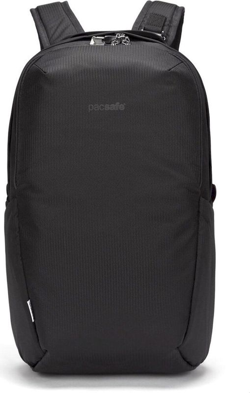 Pacsafe Backpack - 25 L - Geschikt voor 13-inch laptop - RFID-blokkerend - PopNLock veiligheidsclip - Rugtas - Rugzak - 48 x 28 x 19 cm - Snijbestendig - Zwart