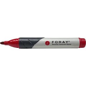 Foray Recycled Permanent Markers Rood 1-3mm Ronde Punt - 12 stuks