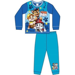 Paw Patrol - Pyjama - Maat 86/92 - Chase, Marshall en Rubble - Blauw - Kinderpyjama