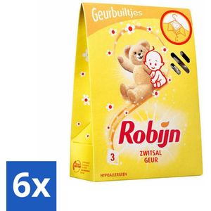 Robijn - Zwitsal - Geurbuiltjes - Zachte Babygeur - Hypoallergeen - 3 Geurbuiltjes - Voordeelverpakking - 6 stuks