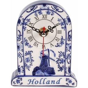 Delfts Blauw Embossed Staande Klok Holland - Souvenir
