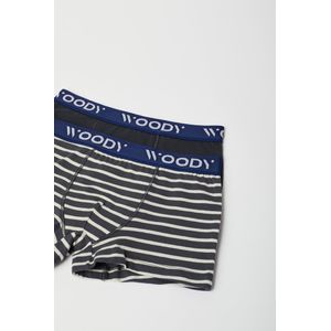 Woody boxershort jongens - grijs - gestreept - 222-1-CLD-Z/056 - maat 176