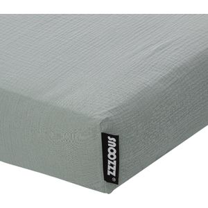 Snoozzz Hoeslaken Ledikant - 60x120cm - 100% Hydrofiel Katoen - Stone